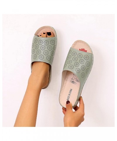 Summer Style Flat Spring Sandals Fashion Slippers Ladies Roman and Hollow Women's Sandals Women Slippers Booties (Beige, 6.5-...