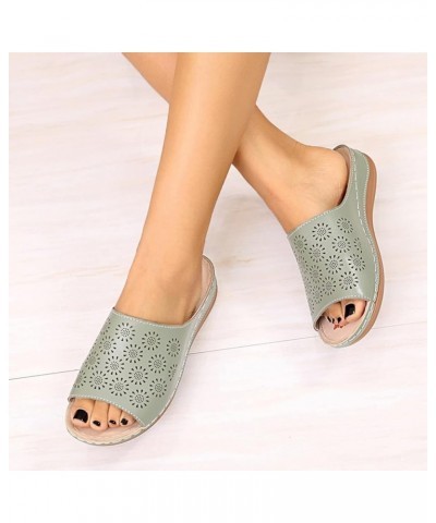 Summer Style Flat Spring Sandals Fashion Slippers Ladies Roman and Hollow Women's Sandals Women Slippers Booties (Beige, 6.5-...