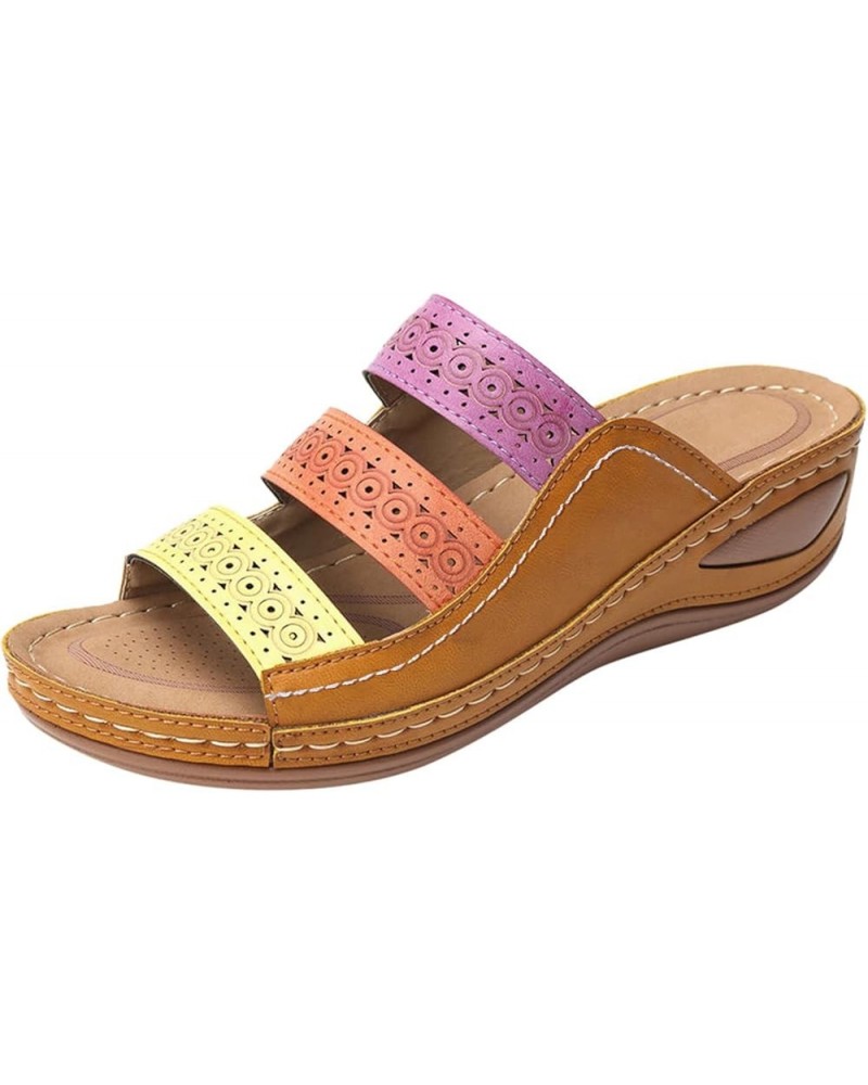 Earth Spirit Sandals for Women Size 91/2 Leisure Breathable Fashion Women's Women's sandals Yellow $14.35 Sandals