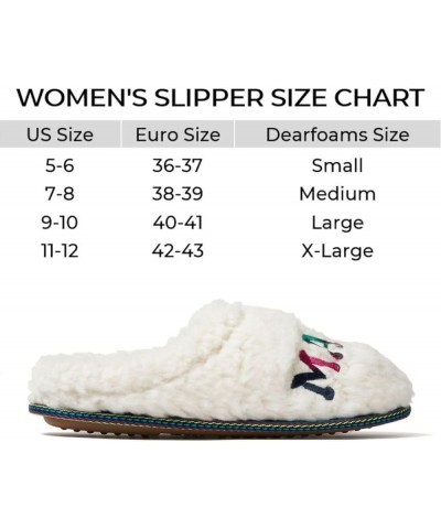 womens Gifts for Mom Cute Cozy Mothers Day Mama Bear Slipper White $16.47 Slippers