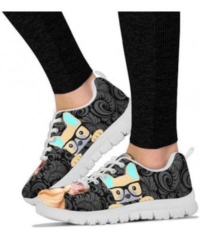 Dog Print Women's Casual Running Shoes Sneakers (Choose Your Breed) French Bulldog $48.30 Fashion Sneakers