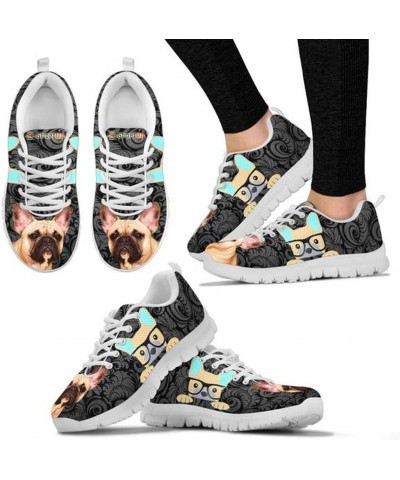 Dog Print Women's Casual Running Shoes Sneakers (Choose Your Breed) French Bulldog $48.30 Fashion Sneakers