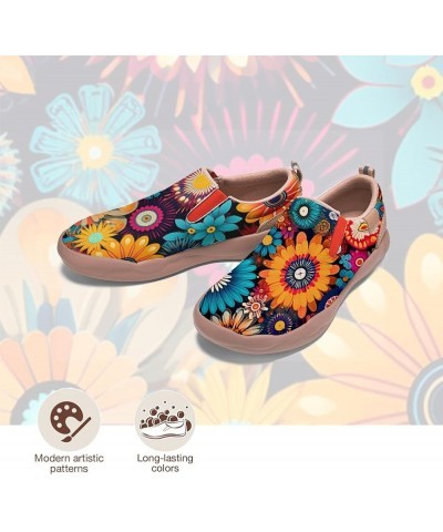 Women's Slip-Ons Floral Painted Loafers Comfortable Walking Travel Shoes 37-mandala $37.96 Fashion Sneakers