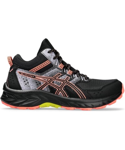 Women's GEL-VENTURE 9 Running Shoes Black/Sun Coral $33.12 Outdoor Shoes