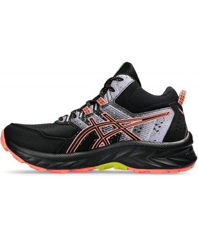 Women's GEL-VENTURE 9 Running Shoes Black/Sun Coral $33.12 Outdoor Shoes