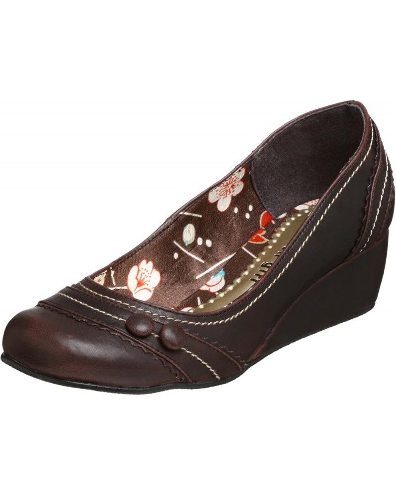 Women's Rockinn Wedge Brown $15.46 Sandals