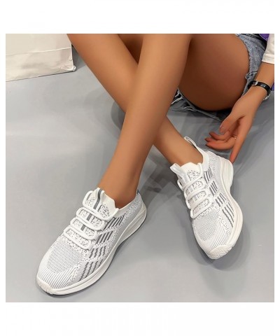 Wide Width Sneakers for Women Athletic Trainers Breathable Sneakers Ladies Sneakers Grey $11.22 Athletic Shoes