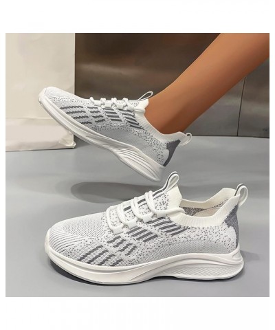 Wide Width Sneakers for Women Athletic Trainers Breathable Sneakers Ladies Sneakers Grey $11.22 Athletic Shoes