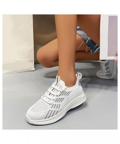 Wide Width Sneakers for Women Athletic Trainers Breathable Sneakers Ladies Sneakers Grey $11.22 Athletic Shoes