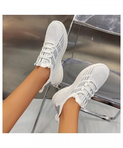 Wide Width Sneakers for Women Athletic Trainers Breathable Sneakers Ladies Sneakers Grey $11.22 Athletic Shoes