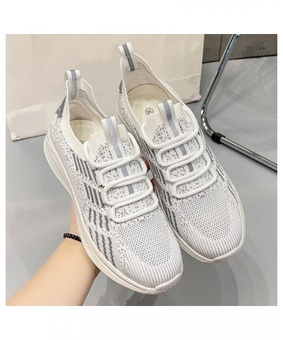 Wide Width Sneakers for Women Athletic Trainers Breathable Sneakers Ladies Sneakers Grey $11.22 Athletic Shoes