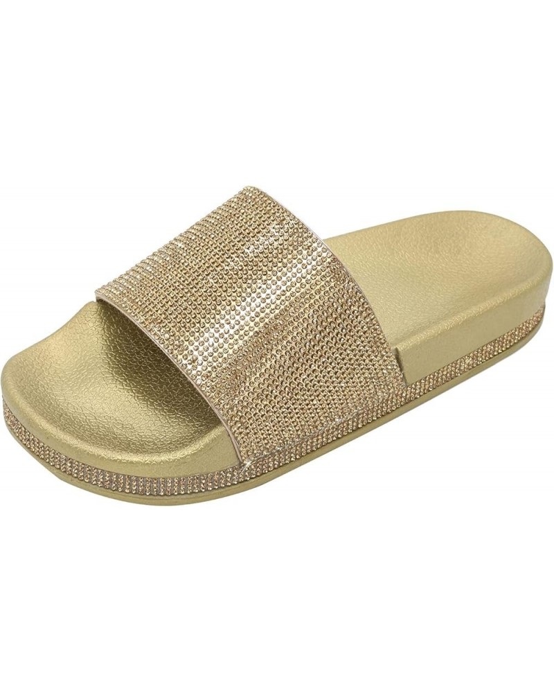 Flip Flops For Women Beach 49Ers Slides Sandals For Women Recovery Slides Womens Sandals Women Beach Flats Sh J-gold $11.44 S...