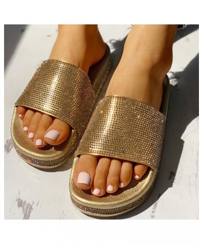 Flip Flops For Women Beach 49Ers Slides Sandals For Women Recovery Slides Womens Sandals Women Beach Flats Sh J-gold $11.44 S...