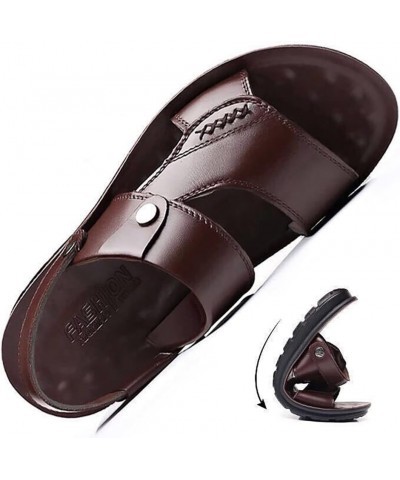 Men's Fisherman Sandal Soft Thick Sole Strappy Wear-resisting Flats for Indoor and Outdoor Slides 40 Black $10.14 Sandals