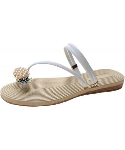 Women Casual Shoes Sandals Flat Fashion Pineapple Sandals Summer Comfy Simple Women's Sandals Spring Sandals for Women 2022 (...