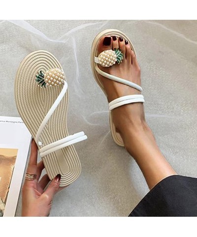 Women Casual Shoes Sandals Flat Fashion Pineapple Sandals Summer Comfy Simple Women's Sandals Spring Sandals for Women 2022 (...