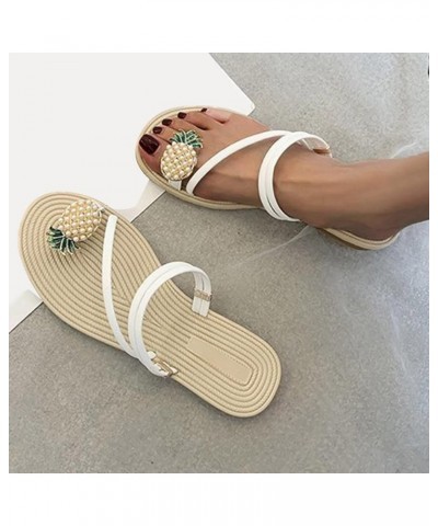 Women Casual Shoes Sandals Flat Fashion Pineapple Sandals Summer Comfy Simple Women's Sandals Spring Sandals for Women 2022 (...