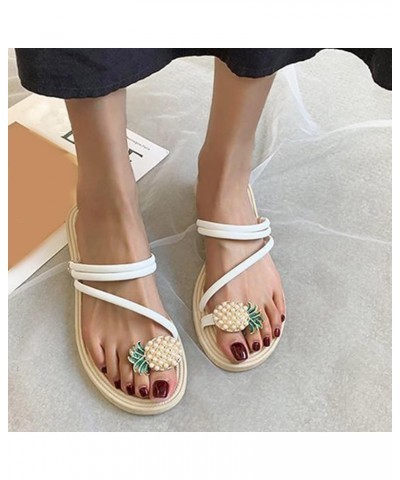 Women Casual Shoes Sandals Flat Fashion Pineapple Sandals Summer Comfy Simple Women's Sandals Spring Sandals for Women 2022 (...