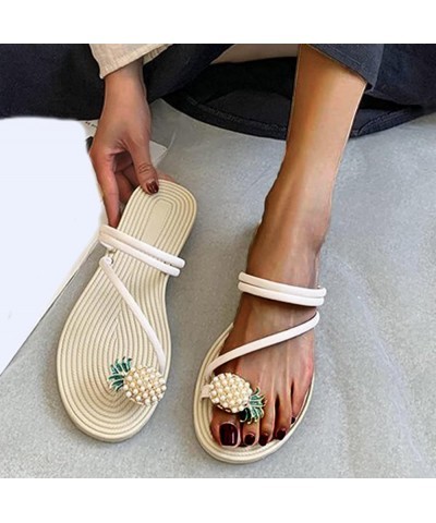 Women Casual Shoes Sandals Flat Fashion Pineapple Sandals Summer Comfy Simple Women's Sandals Spring Sandals for Women 2022 (...