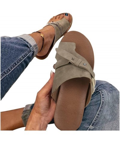 Orthotic Sandals for Women with Arch Support Vintage Casual Slip On Ladies Elegant Wedge Roman Flip Flops Clip Toe Shoes Sand...