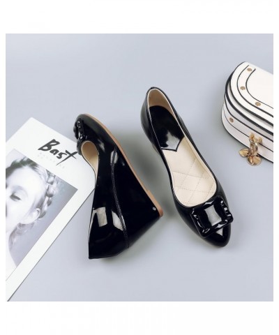 Women Pointed Toe Elegant Wedge Heel Bow Pumps Black 1 $34.79 Pumps