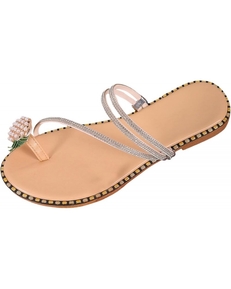 Women's Sandals Lace-Up Heels Ankle Strap Slippers Slingback Sandal Pump Sandals Evening for Women Khaki $13.10 Sandals