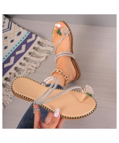 Women's Sandals Lace-Up Heels Ankle Strap Slippers Slingback Sandal Pump Sandals Evening for Women Khaki $13.10 Sandals