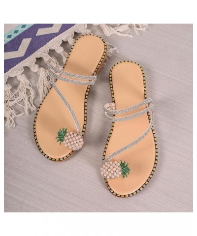 Women's Sandals Lace-Up Heels Ankle Strap Slippers Slingback Sandal Pump Sandals Evening for Women Khaki $13.10 Sandals