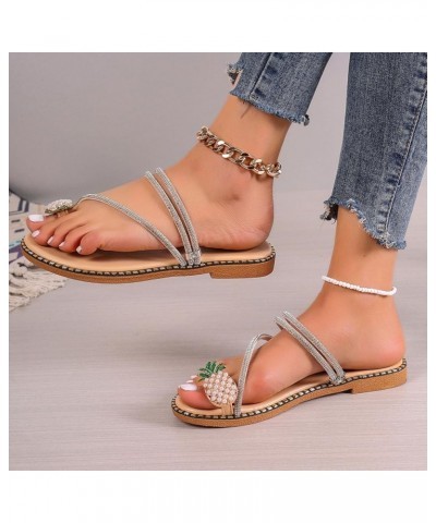 Women's Sandals Lace-Up Heels Ankle Strap Slippers Slingback Sandal Pump Sandals Evening for Women Khaki $13.10 Sandals