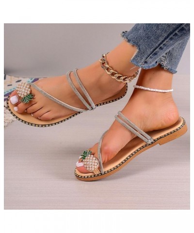 Women's Sandals Lace-Up Heels Ankle Strap Slippers Slingback Sandal Pump Sandals Evening for Women Khaki $13.10 Sandals