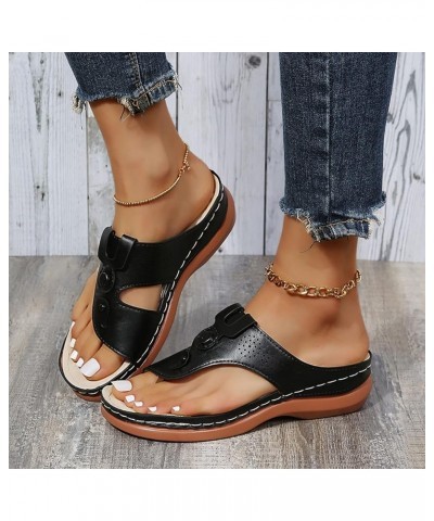 Womens Platform Espadrille Wedges Open Toe High Heel Sandals with Ankle Strap Buckle Up Shoes Qf4-black $16.27 Outdoor Shoes