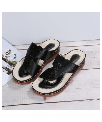 Womens Platform Espadrille Wedges Open Toe High Heel Sandals with Ankle Strap Buckle Up Shoes Qf4-black $16.27 Outdoor Shoes