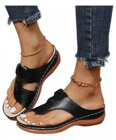 Womens Platform Espadrille Wedges Open Toe High Heel Sandals with Ankle Strap Buckle Up Shoes Qf4-black $16.27 Outdoor Shoes