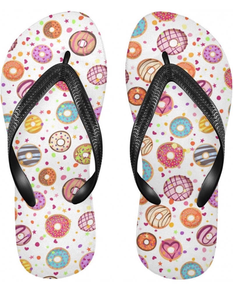 Colorful Donuts Flops Slip Sandals for Women Men, Beach Shoes Casual Thong Sandal1 $10.50 Sandals