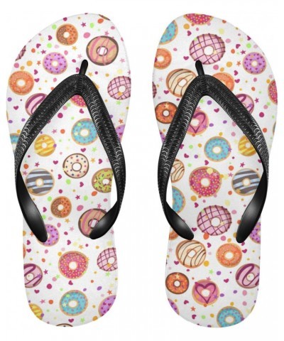 Colorful Donuts Flops Slip Sandals for Women Men, Beach Shoes Casual Thong Sandal1 $10.50 Sandals