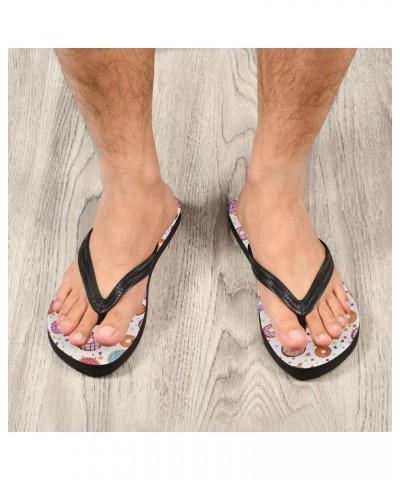 Colorful Donuts Flops Slip Sandals for Women Men, Beach Shoes Casual Thong Sandal1 $10.50 Sandals