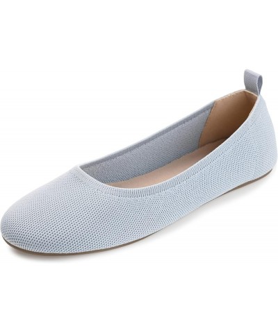 Womens Jersie Ballet Flat with Knit Fabric Uppers and Comfort Foam Footbed Blue $26.54 Flats