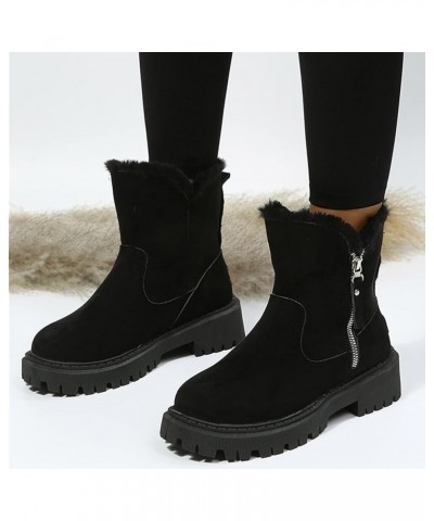 Slip on Winter Boots for Women Tall Womens Tall Waterproof Rubber Boots R Warm for Snow Women's Leather Winter Boots White Sn...