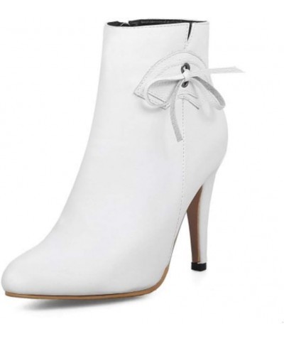 Women Ankle Boots White $31.91 Boots