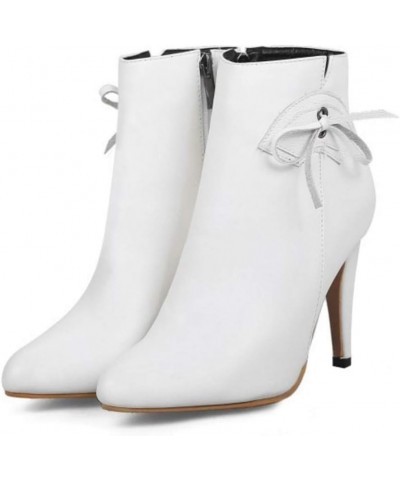 Women Ankle Boots White $31.91 Boots