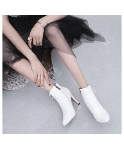 Women Ankle Boots White $31.91 Boots