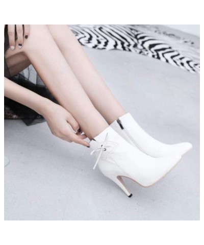 Women Ankle Boots White $31.91 Boots