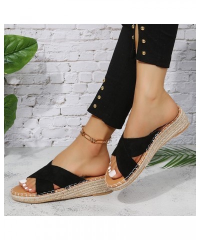 Womens Sandals Fashion Baseball Flip Flops Sandals Flat Slippers Flip Flops Open Toe Beach Sandals Black $12.69 Sandals