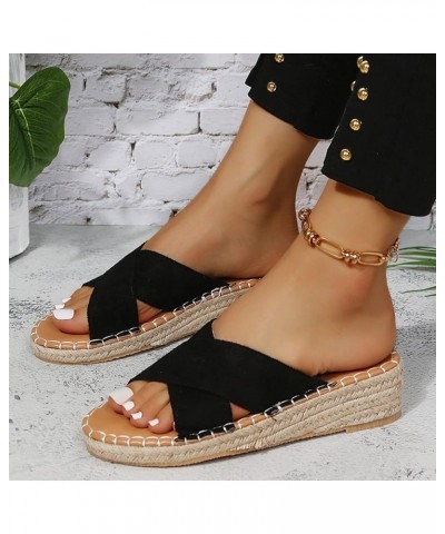 Womens Sandals Fashion Baseball Flip Flops Sandals Flat Slippers Flip Flops Open Toe Beach Sandals Black $12.69 Sandals