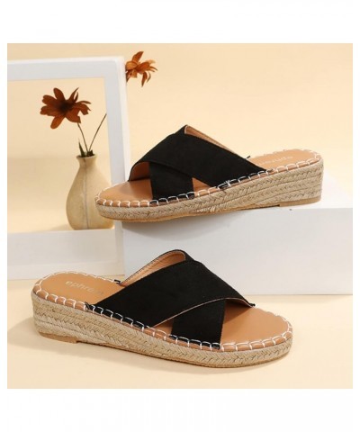 Womens Sandals Fashion Baseball Flip Flops Sandals Flat Slippers Flip Flops Open Toe Beach Sandals Black $12.69 Sandals