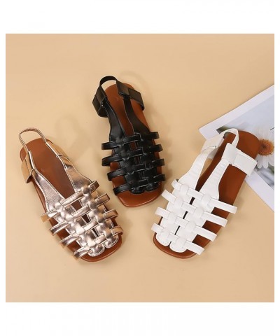 Sandals For Women Flat Sandals For Women Silver Flats Sandals Women Dressy Flats Socks Women Sandals Women White-f $19.28 Out...