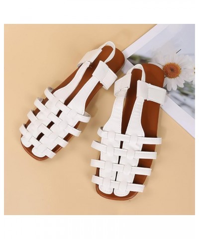 Sandals For Women Flat Sandals For Women Silver Flats Sandals Women Dressy Flats Socks Women Sandals Women White-f $19.28 Out...