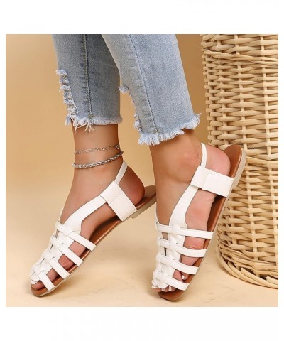 Sandals For Women Flat Sandals For Women Silver Flats Sandals Women Dressy Flats Socks Women Sandals Women White-f $19.28 Out...