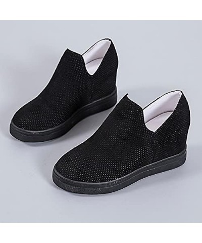 Slip on Sneakers for Women Walking Shoes Women's Trendy Sneakers Casual Sneakers Comfortable Flats Slip on Sneakers Black $15...