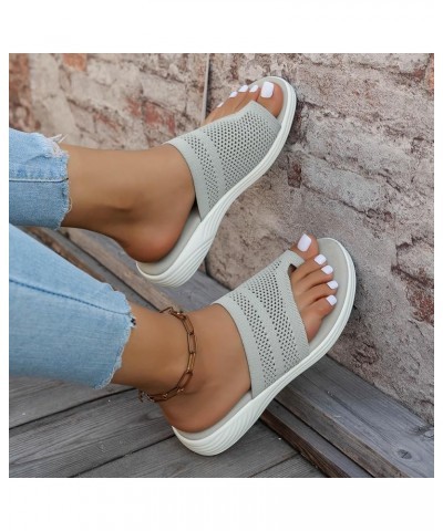 Trendy Sandals for Women 2024 Women's Sandals Fashionable Pattern Set Toe Breathable and Comfortable Wedge Sandals Sandals1-g...